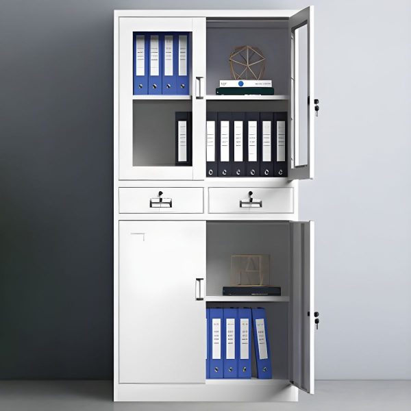Two Drawer Steel Office Cabinet - Image 4