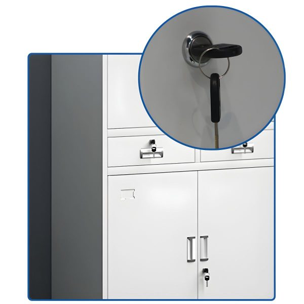 Two Drawer Steel Office Cabinet - Image 2