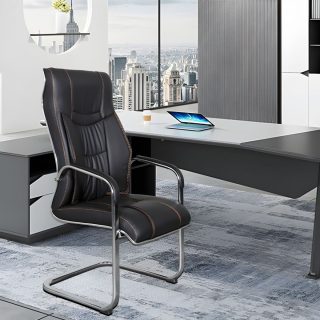 High Back Leather Visitor Chair