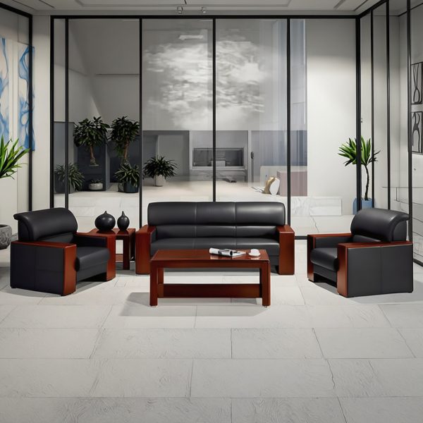 5 Seater Executive Leather Sofa Set Luxurious Comfort for Executive Spaces The 5 Seater Executive Leather Sofa Set is designed to bring luxury, comfort, and sophistication into your office or home. Not only does it provide spacious seating for up to five people, but also it creates an atmosphere of elegance that reflects professionalism and style. As a result, it is the perfect choice for executive lounges, reception areas, and modern living rooms. Premium Leather Upholstery Crafted with high-quality genuine or PU leather, this sofa set offers a soft, smooth, and durable finish. Moreover, the leather surface is resistant to stains and easy to maintain, ensuring long-lasting appeal. Therefore, it combines both practicality and timeless elegance. Sturdy and Durable Build The 5 Seater Executive Leather Sofa Set features a strong hardwood frame and reinforced joints for maximum durability. In addition, its cushioned seats are filled with high-density foam to provide lasting comfort and support. Consequently, it retains its shape and elegance even after years of regular use. Elegant and Modern Design With its sleek lines, plush cushions, and executive finish, this sofa set complements both professional and residential interiors. Furthermore, its modern design enhances the décor of reception areas, offices, and living spaces alike. Thus, it creates a warm and welcoming environment for guests and clients. Spacious and Comfortable Seating The sofa set includes a three-seater, a two-seater, and matching armrests, offering enough room for group seating. Moreover, its ergonomic design ensures maximum comfort during long hours of use. As a result, it balances style and relaxation seamlessly. A Statement of Luxury and Class The 5 Seater Executive Leather Sofa Set is more than just furniture—it is a symbol of elegance and professionalism. Ultimately, it is a smart investment for executives and homeowners who value comfort, style, and durability.