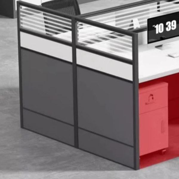 Office Four-Seater Staff Workstation Modern and Functional Design The Office Four-Seater Staff Workstation is designed to create a collaborative and efficient working environment. With its clean lines and contemporary finish, it adds a professional look to any office space. Space-Saving and Practical Layout This workstation comfortably accommodates four employees in a compact footprint. Each seat has a dedicated workspace with enough room for computers, files, and personal items. The design helps maximize office space while keeping desks organized and clutter-free. Durable and Long-Lasting Build Constructed from high-quality engineered wood or laminated surfaces, the workstation ensures durability and strength. Sturdy frames and solid partitions provide stability and privacy for daily office use. The scratch-resistant finish keeps the workstation looking new even in busy environments. Privacy with Shared Collaboration The workstation comes with partition panels that separate each desk. These panels give employees privacy for focused tasks while still allowing easy communication and teamwork. This balance of collaboration and independence improves productivity across the office. Cable Management Features Built-in cable ports and channels help manage wires neatly. This feature keeps desks free from tangled cords and supports a clean, professional appearance. It also allows employees to connect laptops, monitors, and other devices with ease. Versatile for Any Workplace The Office Four-Seater Staff Workstation is ideal for startups, call centers, and corporate offices. Its neutral finish matches various office themes, whether modern or traditional. The layout can also be adjusted to fit open-plan or segmented office designs. Invest in Efficiency and Style This workstation is more than just office furniture. It is a smart solution that promotes productivity, teamwork, and comfort. With its durable build and modern design, the Office Four-Seater Staff Workstation is a valuable addition to any workplace.