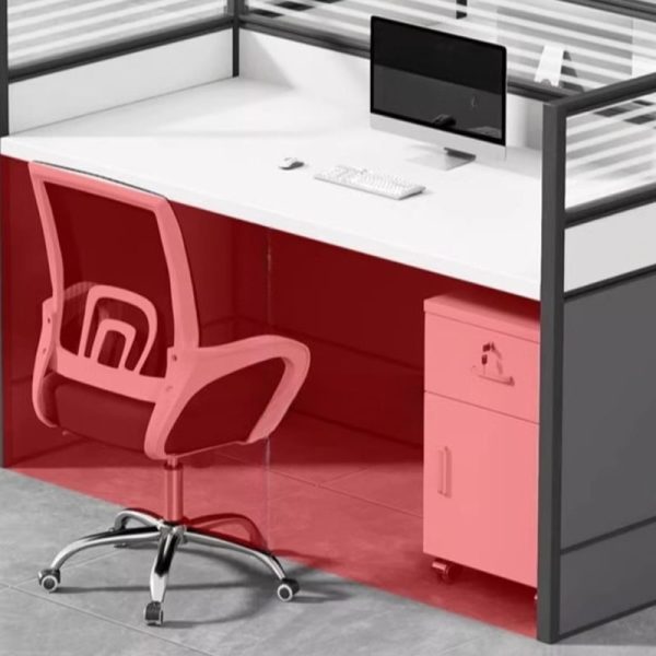 Office Four-Seater Staff Workstation Modern and Functional Design The Office Four-Seater Staff Workstation is designed to create a collaborative and efficient working environment. With its clean lines and contemporary finish, it adds a professional look to any office space. Space-Saving and Practical Layout This workstation comfortably accommodates four employees in a compact footprint. Each seat has a dedicated workspace with enough room for computers, files, and personal items. The design helps maximize office space while keeping desks organized and clutter-free. Durable and Long-Lasting Build Constructed from high-quality engineered wood or laminated surfaces, the workstation ensures durability and strength. Sturdy frames and solid partitions provide stability and privacy for daily office use. The scratch-resistant finish keeps the workstation looking new even in busy environments. Privacy with Shared Collaboration The workstation comes with partition panels that separate each desk. These panels give employees privacy for focused tasks while still allowing easy communication and teamwork. This balance of collaboration and independence improves productivity across the office. Cable Management Features Built-in cable ports and channels help manage wires neatly. This feature keeps desks free from tangled cords and supports a clean, professional appearance. It also allows employees to connect laptops, monitors, and other devices with ease. Versatile for Any Workplace The Office Four-Seater Staff Workstation is ideal for startups, call centers, and corporate offices. Its neutral finish matches various office themes, whether modern or traditional. The layout can also be adjusted to fit open-plan or segmented office designs. Invest in Efficiency and Style This workstation is more than just office furniture. It is a smart solution that promotes productivity, teamwork, and comfort. With its durable build and modern design, the Office Four-Seater Staff Workstation is a valuable addition to any workplace.