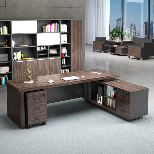 Sleek L-Shape CEO Office Table – 1.6M - Image 2