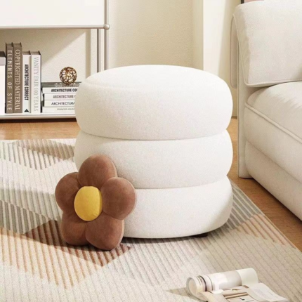 home fabric vanity stool, upholstered vanity seating, fabric dressing table stool, padded makeup vanity stool, cushioned bedroom ottoman, velvet fabric vanity chair, compact vanity bench, modern upholstered footstool, fabric accent vanity seat, small bedroom vanity stool, luxury fabric makeup stool, round fabric vanity stool, upholstered vanity footrest, bouclé fabric vanity seat, comfortable dressing seat, elegant fabric stool with legs, bedroom accent ottoman, tufted fabric vanity stool, chic makeup chair stool, stylish fabric vanity bench