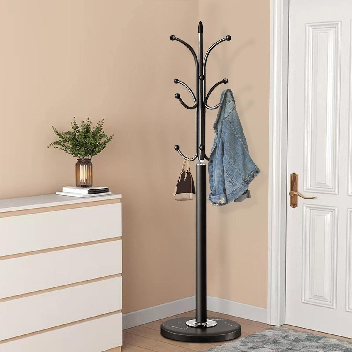 Coat Hanger multi hook standing metal coat rack, heavy duty metal coat tree, freestanding coat rack stand, metal hat and coat stand, multi tier bag holder stand, modern office coat rack, iron standing coat rack, entryway metal umbrella stand, standing clothes hanger rack, vertical metal hall tree, corner coat hanger stand, durable metal coat tree, multi hook hat hanger, compact entryway organizer, office reception coat stand, bedroom standing coat rack, metal jacket rack, freestanding coat hook stand, heavy duty hat rack stand, industrial metal coat hanger