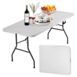 180cm foldable plastic table, 6ft heavy duty folding table, 6ft plastic event table, portable 180cm catering table, blow molded plastic folding table, 6ft round the clock folding table, heavy duty HDPE plastic table, foldable outdoor picnic table, 6ft banquet folding table, white plastic catering table, fold in half 180cm table, weatherproof outdoor plastic table, portable 6ft dining table, heavy duty trade show table, foldable camping table 180cm, lightweight 6ft trestle table, durable plastic party table, commercial folding utility table, easy storage 6ft table, multi purpose 180cm plastic table