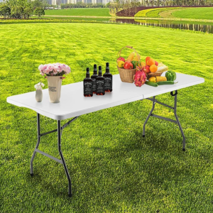 180cm foldable plastic table, 6ft heavy duty folding table, 6ft plastic event table, portable 180cm catering table, blow molded plastic folding table, 6ft round the clock folding table, heavy duty HDPE plastic table, foldable outdoor picnic table, 6ft banquet folding table, white plastic catering table, fold in half 180cm table, weatherproof outdoor plastic table, portable 6ft dining table, heavy duty trade show table, foldable camping table 180cm, lightweight 6ft trestle table, durable plastic party table, commercial folding utility table, easy storage 6ft table, multi purpose 180cm plastic table