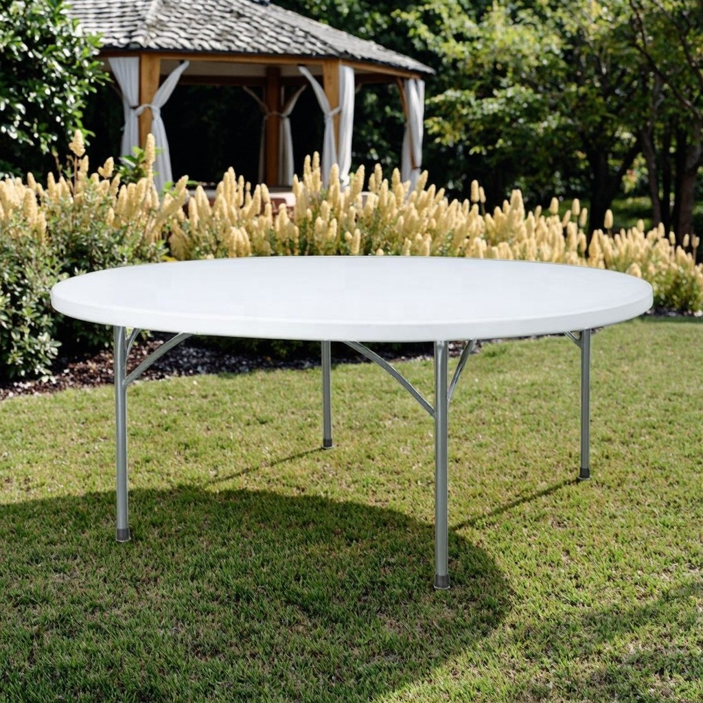 Foldable Table white round folding plastic table, heavy duty plastic folding table, commercial round event table, 4ft round folding table, 5ft round plastic table, 6ft round folding table, portable plastic round table, outdoor catering folding table, blow molded plastic table, foldable round dining table, banquet round plastic table, weatherproof outdoor table, foldable party table, lightweight plastic event table, white plastic catering table, heavy duty banquet table, folding tent table, easy storage round table, durable HDPE plastic table, multi purpose folding table
