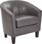 faux leather tub chair, PU leather accent chair, leatherette bucket chair, modern tub armchair, synthetic leather club chair, commercial office reception chair, compact bedroom armchair, faux leather barrel chair, living room tub seat, sleek office visitor chair, easy clean accent chair, faux leather club seating, contemporary tub armchair, budget leatherette chair, rounded back accent chair, salon waiting room chair, hotel lounge tub chair, study room armchair, minimal accent seating, durable PU leather armchair