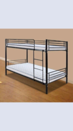 steel bunk kids bed, heavy duty metal bunk bed, twin over twin steel bunk bed, durable kids bunk bed, metal frame bunk bed, space saving kids bed, metal double decker bed, steel bed frame for children, safe kids bunk bed with guardrails, metal bunk bed with ladder, sturdy steel kids bed, compact children bedroom furniture, industrial style metal bunk bed, metal loft bed for kids, steel bunk bed frame, detachable metal bunk bed, high load capacity bunk bed, student metal bunk bed, modern metal bunk bed, steel twin bunk bed